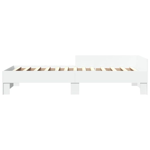 vidaXL Bed Frame without Mattress White 100x200 cm Engineered Wood