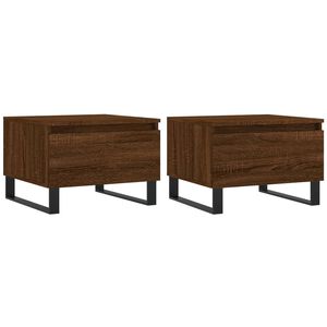 vidaXL Coffee Tables 2 pcs Brown Oak 50x46x35 cm Engineered Wood