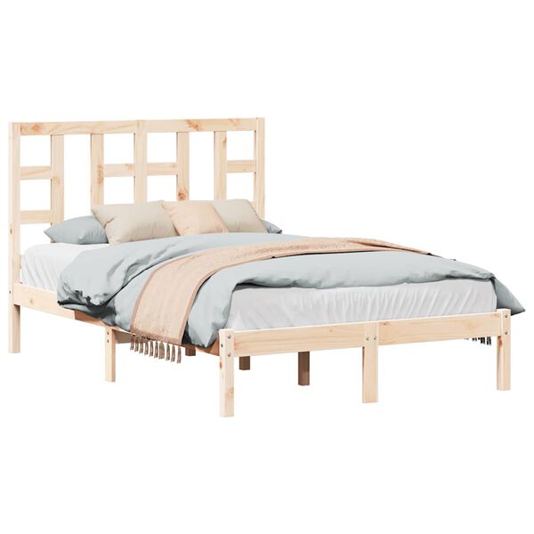 vidaXL Bed Frame without Mattress 120x190 cm Small Double Solid Wood