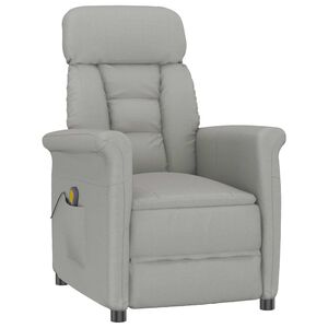 vidaXL Massage Chair Light grey 70.5 x 96.5 x 95 cm Polyester