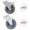 vidaXL 24 pcs Bolt Hole Swivel Casters 75 mm