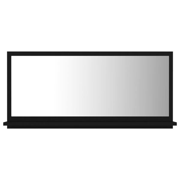vidaXL Bathroom Mirror Black 80x10.5x37 cm Engineered Wood