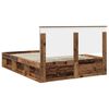 vidaXL Bed Frame with Headboard Old Wood 150 x 200 cm Solid Pine Wood