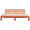 vidaXL Bed Frame with Headboard Wax Brown 180 x 200 cm Solid Pine Wood