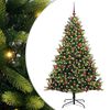 vidaXL Artificial Hinged Christmas Tree 300 LEDs Green 180 cm