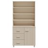 vidaXL Highboard HAMAR Solid Wood Pine Honey Brown