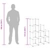 vidaXL Storage Cube Organiser with 9 Cubes Transparent PP