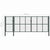 vidaXL Fence Gate with Lock Green 175 cm Steel