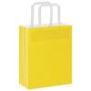 vidaXL Paper Bags 250 pcs with Handles Yellow 18x8x22 cm