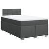 vidaXL Box Spring Bed with Mattress Dark Grey 120x200 cm Fabric