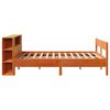 vidaXL Bookcase Bed without Mattress Wax Brown 135x190 cm Double Solid Wood Pine