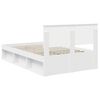 vidaXL Bed Frame with Headboard White 135 x 190 cm Engineered wood