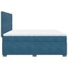 vidaXL Box Spring Bed with Mattress Blue 200x200 cm Velvet
