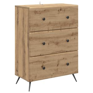 vidaXL Drawer Cabinet 66 x 34.5 x 90 cm Engineered Wood Artisan Oak