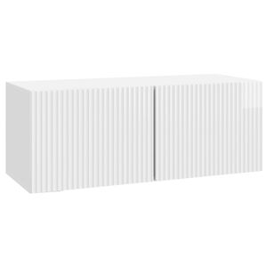 vidaXL Wall-Mounted TV Cabinet High Gloss White 78.5 x 31 x 30 cm