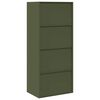 vidaXL Storage Cabinet Olive Green 60 x 40 x 140 cm Cold-Rolled Steel