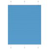 vidaXL Pleated Blind Blue 105x150 cm Fabric Width 104.4 cm Polyester