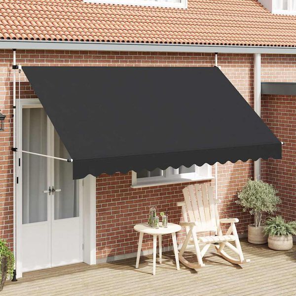 vidaXL Manual Retractable Awning 350 cm Anthracite