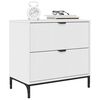 vidaXL Bedside Table with Drawer High gloss white 63.5 x 36 x 61 cm