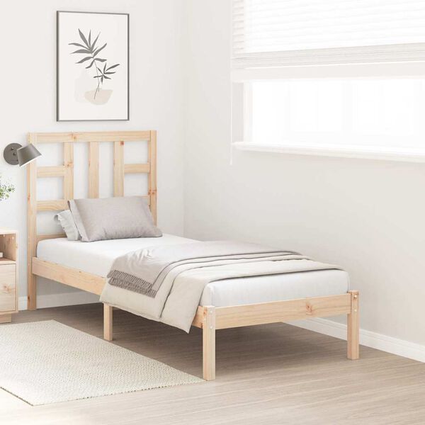 vidaXL Bed Frame without Mattress 75x190 cm Small Single Solid Wood