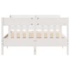 vidaXL Bed Frame without Mattress White 120x190 cm Small Double Solid Wood Pine