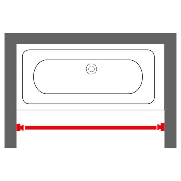 Sealskin Telescopic Shower Curtain Rod 255 cm Chrome