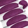 vidaXL Stair Mats 30 pcs 65x21x4 cm Violet Half Round Large