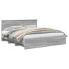 vidaXL Bed Frame Grey Sonoma 200 x 200 cm Engineered Wood