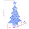 vidaXL Christmas Tree with 100 LEDs Blue 122 cm Acrylic