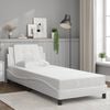 vidaXL Bed Frame without Mattress "Zadar" White 90x190 cm Single Faux Leather