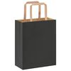 vidaXL Paper Bags 50 pcs with Handles Black 18x8x22 cm