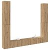 vidaXL Wall Mounted TV cabinets 6 pcs Artisan Oak Engineered Wood