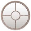 vidaXL Garden Mirror Sand 40x4 cm Iron Round for Outdoor Use