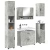 vidaXL Bathroom Furniture Set 5 pcs Concrete grey Engineered wood