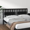 vidaXL Bed Headboard Black 185.5x4x100 cm Solid Wood Pine