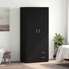 vidaXL Wardrobe Black 80x52x180 cm Engineered Wood