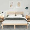vidaXL Bed Frame with Headboard Brown 150 x 200 cm Solid Pine Wood