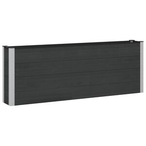 vidaXL Garden Raised Bed Black 200 x 30 x 72 cm WPC and Aluminium