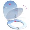 vidaXL Toilet Seat Blue 44 x 38 cm MDF board