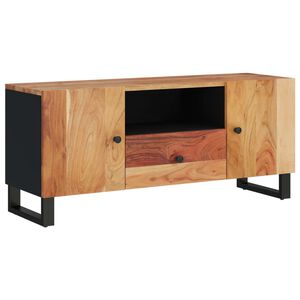 vidaXL TV Cabinet 105x33.5x46 cm Solid Wood Acacia&Engineered Wood