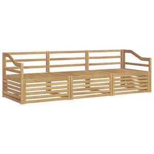 vidaXL Outdoor Sofa Set 3 pcs White Solid Acacia Wood