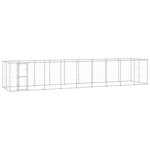 vidaXL Outdoor Dog Kennel Galvanised Steel 21.78 m&sup2;