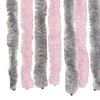vidaXL Fly Curtain Silver Grey and Pink 118x220 cm Chenille