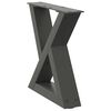 vidaXL Coffee Table Legs 2 pcs Anthracite 40x(30-31.3) cm Steel