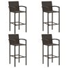 vidaXL 5 Piece Garden Bar Set Brown
