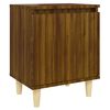 vidaXL Bed Cabinets with Solid Wood Legs 2 pcs Brown Oak 40x30x50 cm