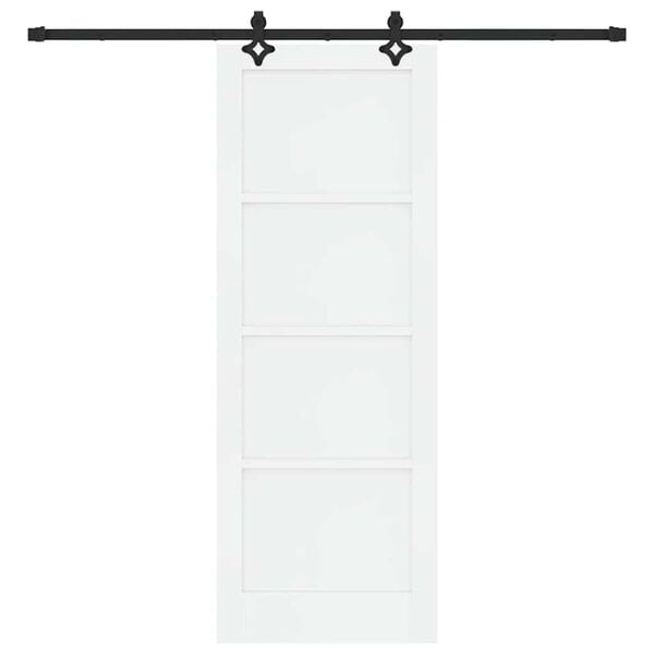 vidaXL Sliding Door ORKDAL White 78 x 211 cm Solid Pine Wood