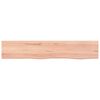 vidaXL Wall Shelf Light Brown 100x20x2 cm Treated Solid Wood Oak