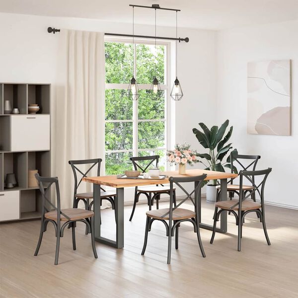 vidaXL Dining Table Legs U-Shaped 2 pcs Anthracite 60x(72-73) cm Steel