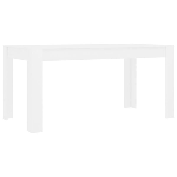 vidaXL Dining Table White 160x80x76 cm Engineered Wood